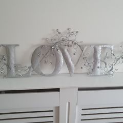 Metal "LOVE" wall art