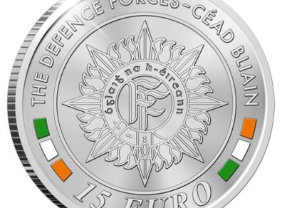 15 euro silver proof coin marking 100 years of the defence forces