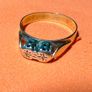 Vintage 9ct Gold Star-Cut Pattern Dress Ring Image 2