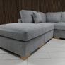 Corner L Shape Grey & Beige Fabric Sofa Image 9