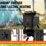 Wood Stove Alloy Steel Camping Tent Stove Portable Wood Burning Stove with Chimney Pipes & Gloves with 8 Pipes Image 2