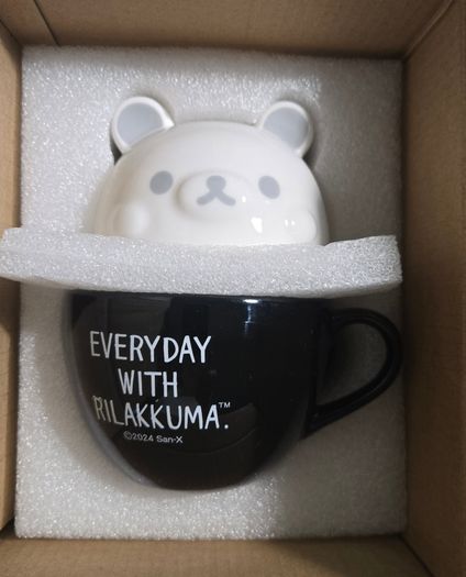 Rilakkuma coffee cup with lid - San x - everyday with rilakumma range - Claw prize
