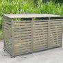 Wheelie Bin Cover  3 Bay Forest Green Image 2