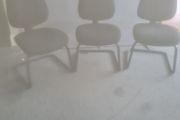 3 x black meeting chairs