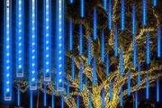 NEW SALE- Meteor Shower Rain Lights, Rilitor Falling Rain Lights Waterproof 192 LEDs 8 Tubes 11.8 inch Drop Icicle Fairy String Lights for Christmas Halloween
