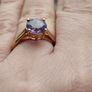 925 sterling silver ring with amethyst. Image 4