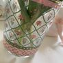 ShabbyChic High Quality Flowers with Glass display Piece and Candle Image 3