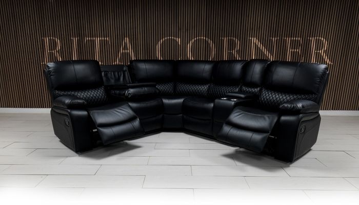 Rita Manual Corner Leather Recliner Sofa