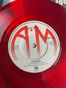 Squeeze slap and tickle limited edition red vinyl record in picture sleeve in vg+ condition
