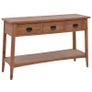Console Table Solid Fir Wood 126x40x77.5 cm Brown Image 4