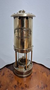 Vintage E. Thomas & Williams Brass Cambrian Miner's Safety Lamp