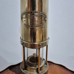 Vintage E. Thomas & Williams Brass Cambrian Miner's Safety Lamp