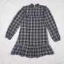Nobody's Child Black White Plaid Checkered Ruffle High Neck Long Sleeve Mini Dress 10UK/38EU Image 10