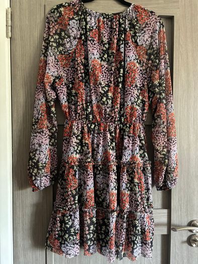 River Island Floral Tiered Dress (uk: 14)