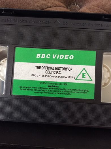 Glasgow Celtic FC Official Club History Centenary Edition On VHS Video Official Club Product Collectors Item