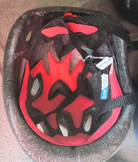 a selection of cycling helmets