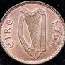 [#58] - Ireland 1964 | Irish 1/2d | Irish Half Penny | KM.10 | UNC Image 2