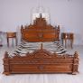 Mahogany Double Bed solid mahogany wood, masterful carvings, handmade Image 2
