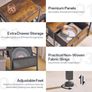 End Table with Vinyl Storage, 4 Tier Vinyl Record Storage, Side Table with Open Shelves, Turntable Stand for Living Room, Media Room, Rustic Brown Image 5