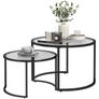 2-Piece Nesting Glass Coffee Table Set Image 7