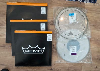 Various Remo new drum skins
