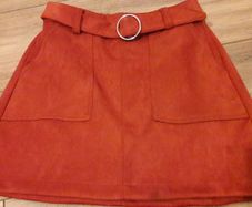 Bershka rust suede skirt size small