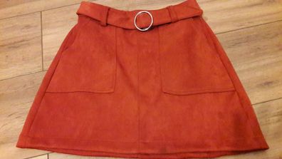 Bershka rust suede skirt size small