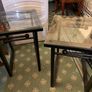 Side tables x 2 black metal and glass Image 4
