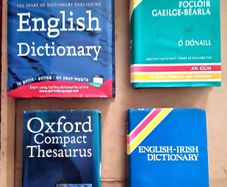 Four English Irish Dictionaries and Thesaurus