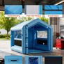 Inflatable Paint Booth, 3 x 2.5 x 2.5 m, Inflatable Spray Booth with 550W Powerful Blower and Air Filter System, Triangular Roof, for Painting Bicycle, Motorcycle, Automotive Sheet Metal Image 5