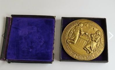 Antique Gold Gilt Golden Wedding anniversary token | 65 grams | Evangelical Church of the Old Prussian Union