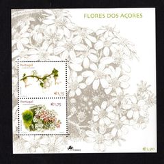 2002 Portugal Azores Native Plants Commemorative Stamp Miniature Sheet Mint Never Hinged (MNH)