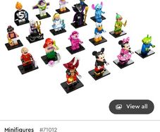 Lego Disney Series 1 Minifigures - Complete Set Of 18 Minifigures (71012)