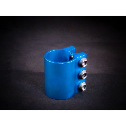 Damaged 3 Bolt Clamp Anodised Blue