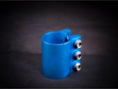 Damaged 3 Bolt Clamp Anodised Blue