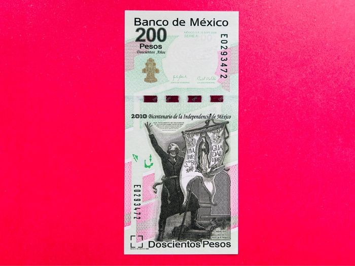 Mexico  200  Pesos  2008  Scarce Pick 129. Commemorative Issue ( Uncirculated )