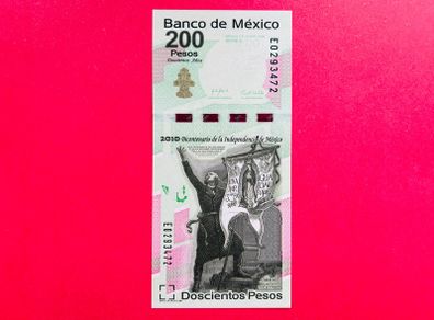 Mexico  200  Pesos  2008  Scarce Pick 129. Commemorative Issue ( Uncirculated )