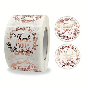 THANK YOU Stickers Roll of 500 / 1 Inch / NEW