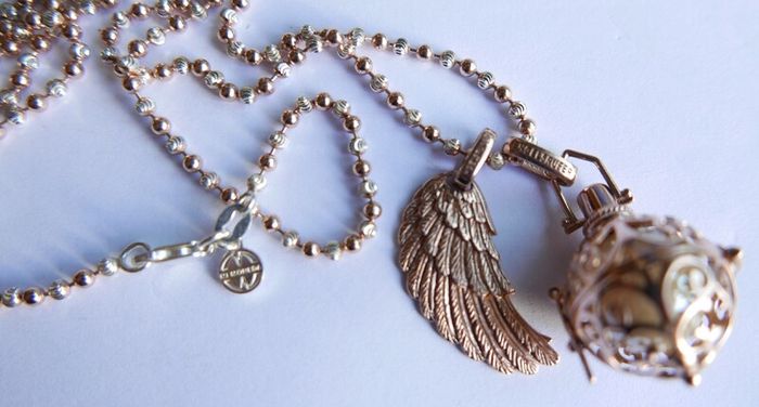 Sterling Silver 925 Gild Plated Angel Whisperer from Engelsrufer length 31" - 26,4g