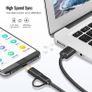 Ugreen 1M 2-in-1 (USB-C & Micro USB) QC 3.0 Fast Charger & Data Sync Gold Plated Cable (Brand New/Warranty) Image 8