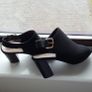Black Suede Mule Real Leather Upper. Image 5