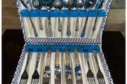 vintage 16 piece cutlery set with mother of pearl detail