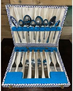 vintage 16 piece cutlery set with mother of pearl detail