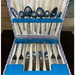 vintage 16 piece cutlery set with mother of pearl detail