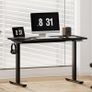 Electric Height Adjustable Standing Desk 120 x 60cm Sit Stand Up with Backpack Hook Memory Smart Pannel EF1 Series(Black Frame+Black Desktop) Image 2