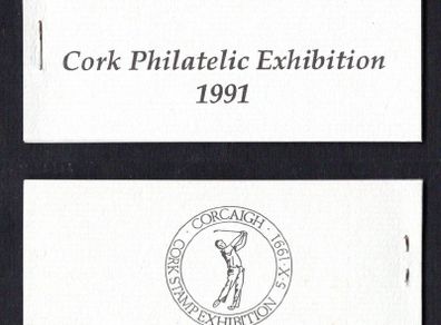 1991 Ireland Cork Philatelic Exhibition Booklet . Contains 2 X 32p Golf Commemorative Stamps No 265