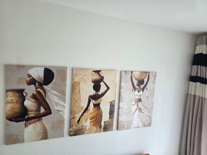 3 canvas framed 46x66cm each size