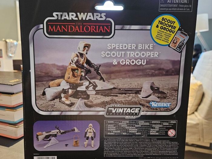 Star Wars The Vintage Collection Speeder Bike Scout Trooper and Grogu playset