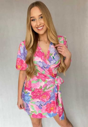 dress with colorful flowers 6-12