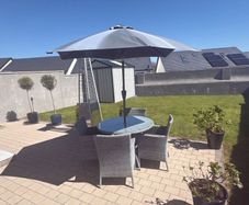 Rattan outdoor garden furniture - table and chairs
